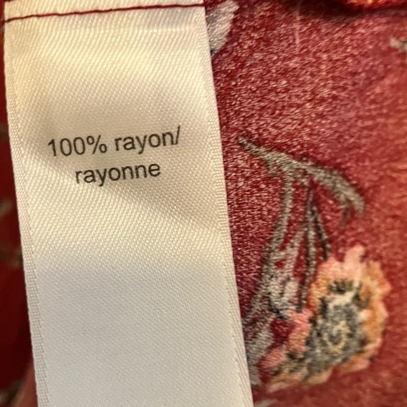 Maurices Burgundy Floral Blouse - Picture 4 of 7